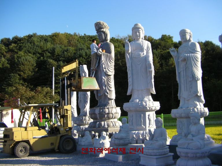 관음상 세척작업