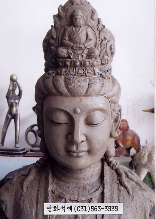 관음상(가다 작업) 진흙
